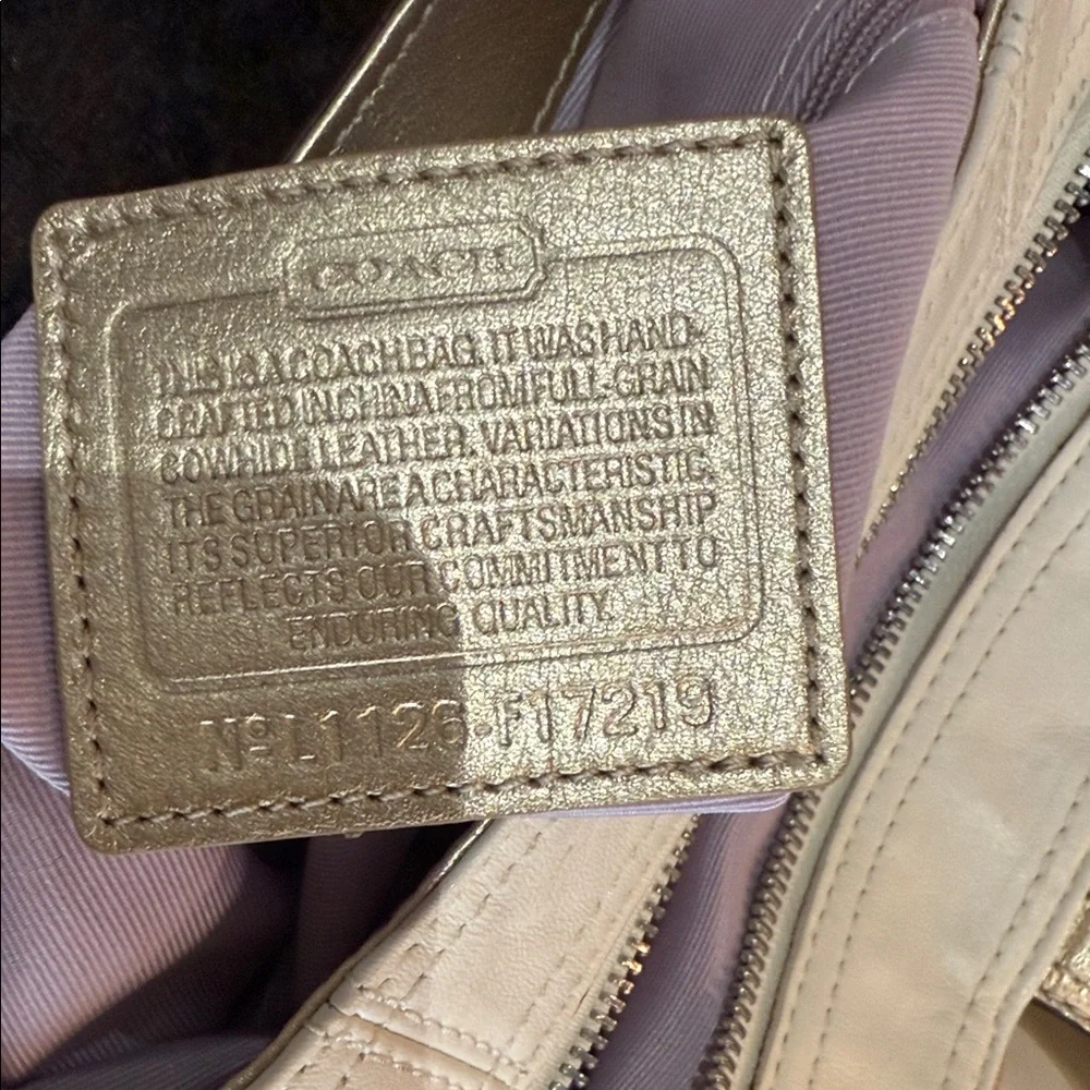 Coach Y2K SoHo Buckle Cream and Gold Hobo Bag-NWT
